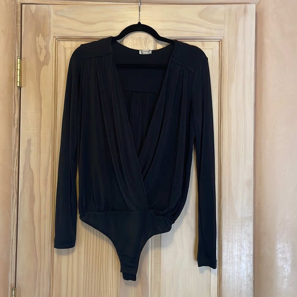 Free People Turnt Bodysuit, Black, Size M